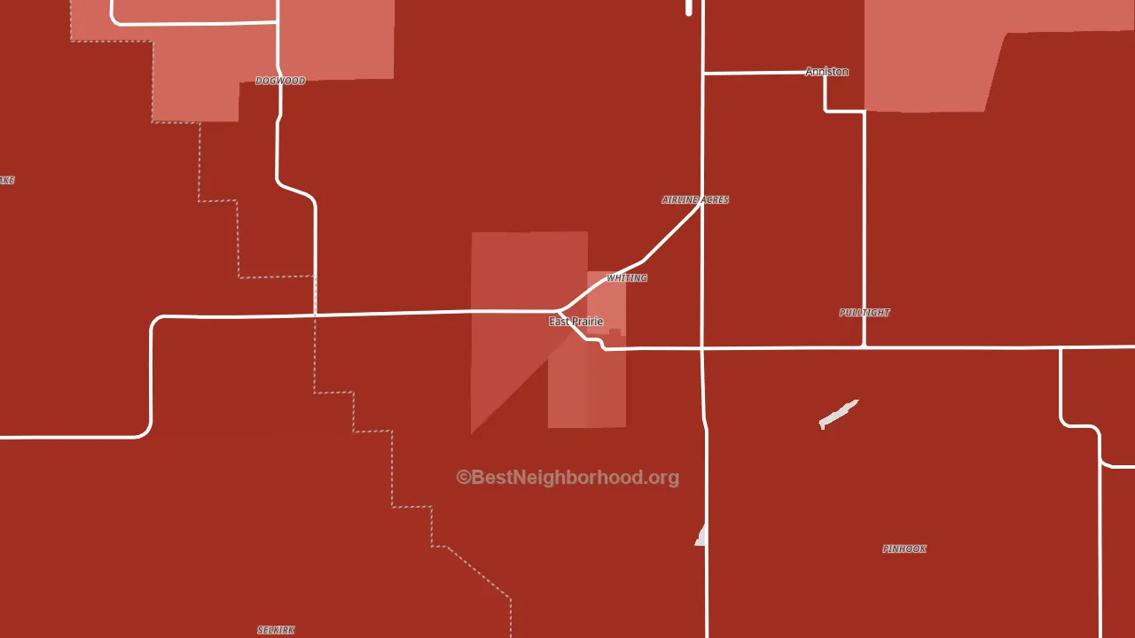 63845, MO block-group political-lean map