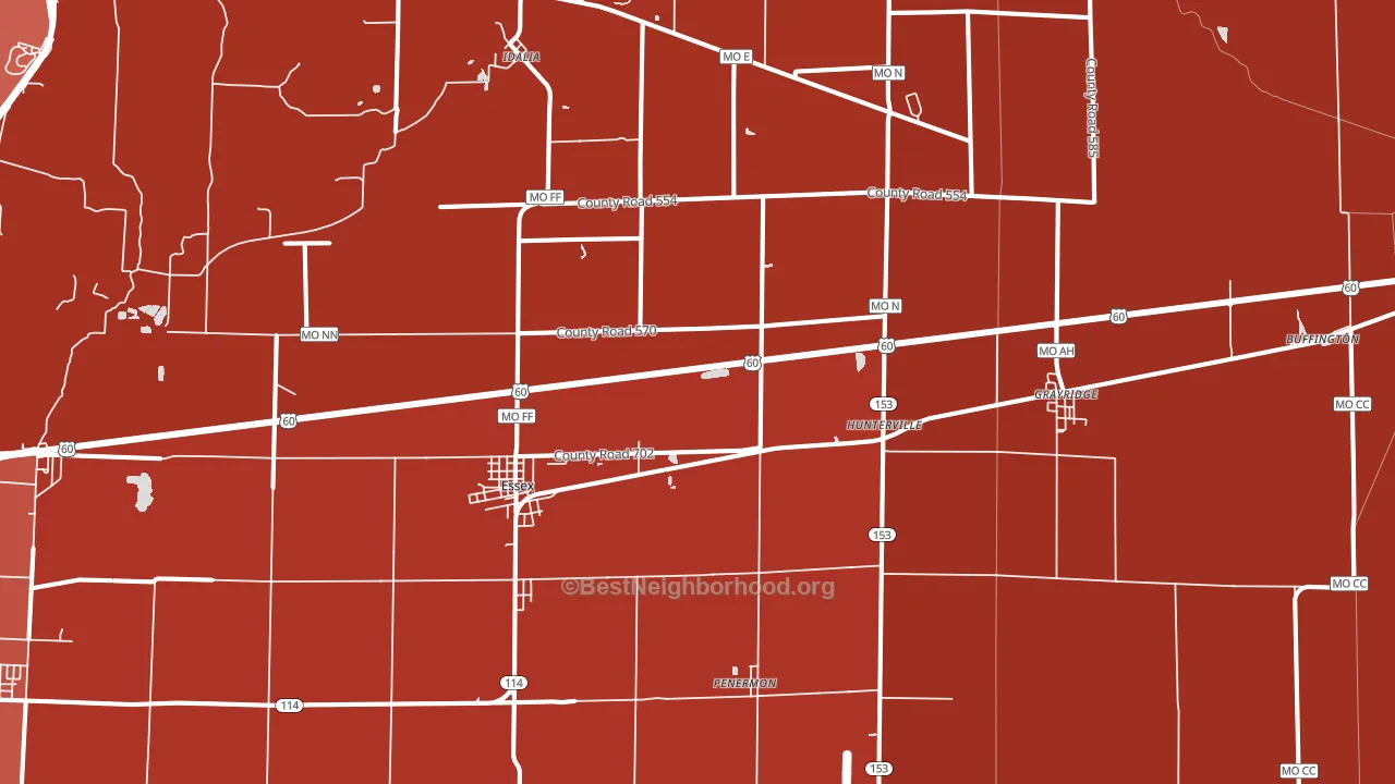 63846, MO block-group political-lean map