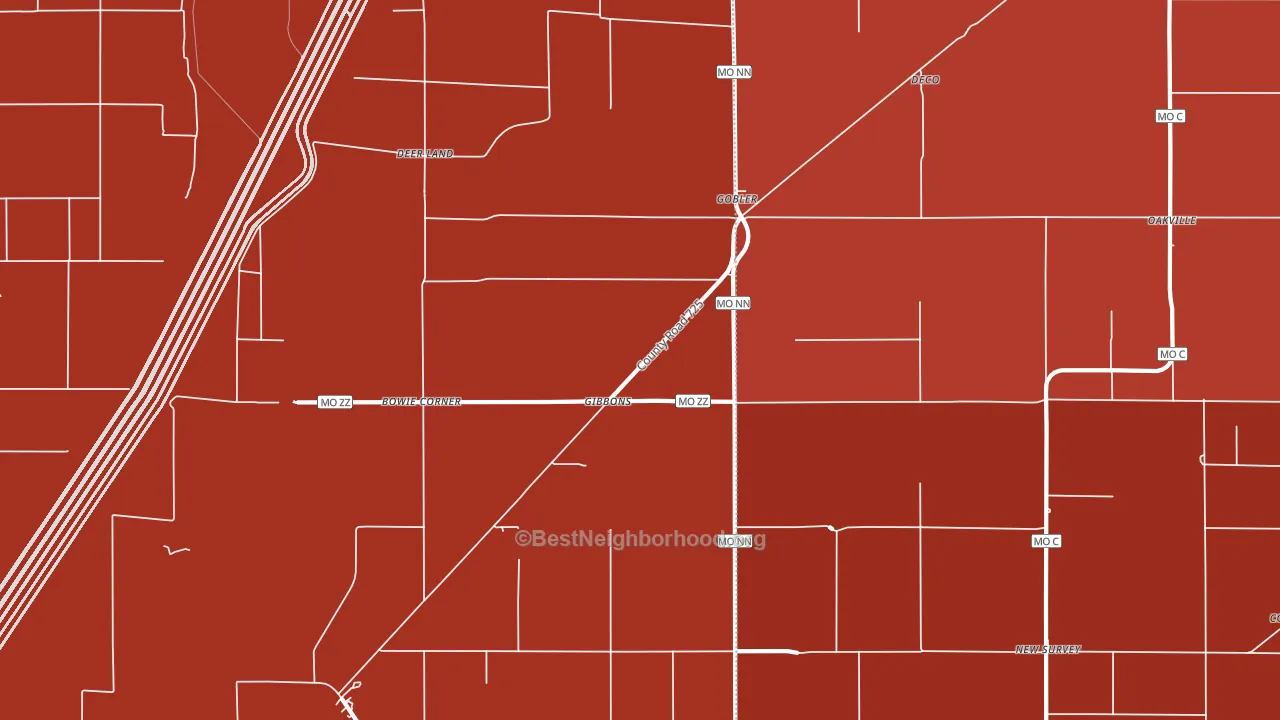 63849, MO block-group political-lean map