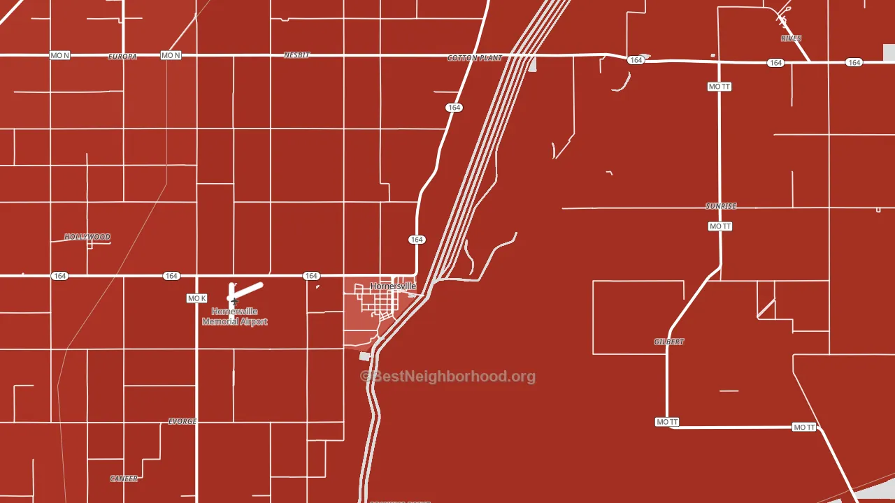 63855, MO block-group political-lean map