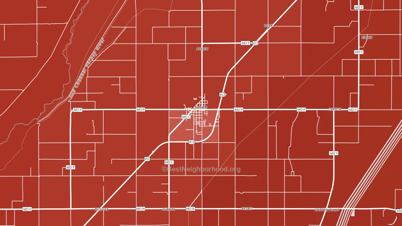 63876, MO block-group political-lean map