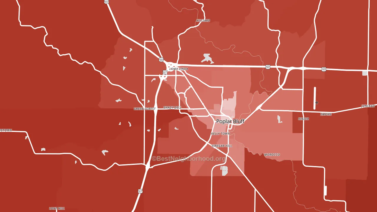 63901, MO block-group political-lean map