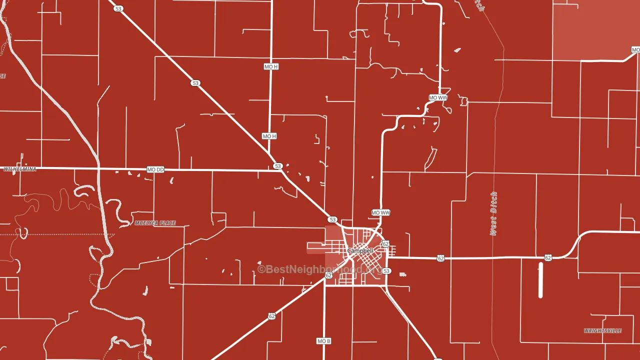 63933, MO block-group political-lean map