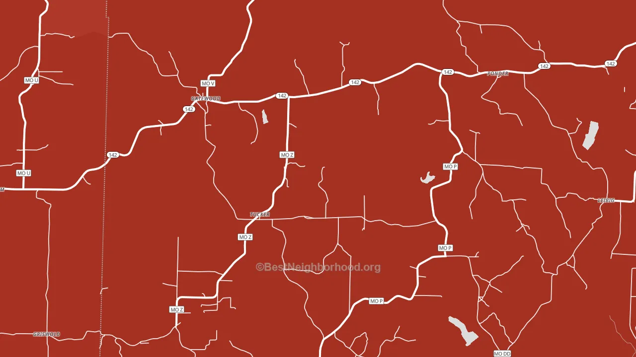 63942, MO block-group political-lean map