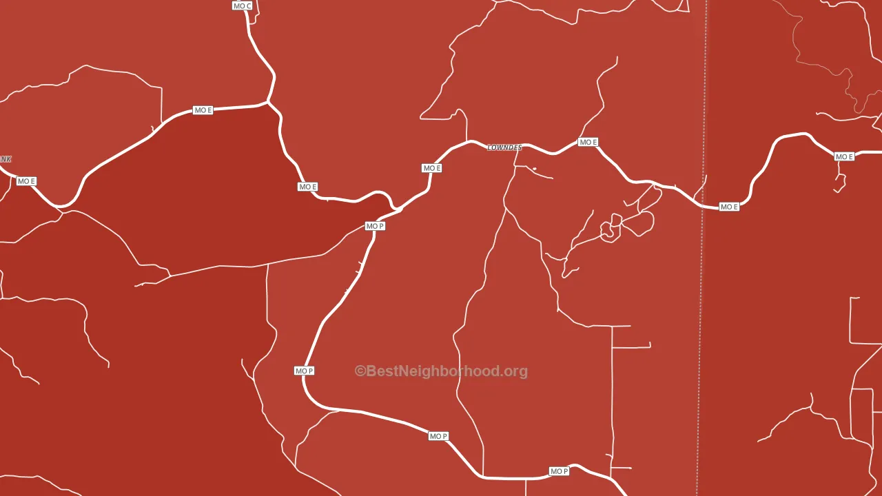 63951, MO block-group political-lean map
