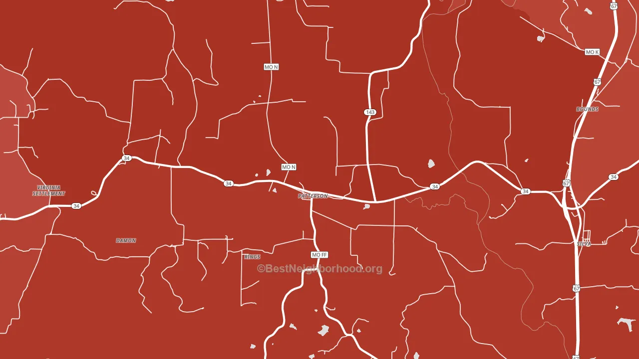 63956, MO block-group political-lean map