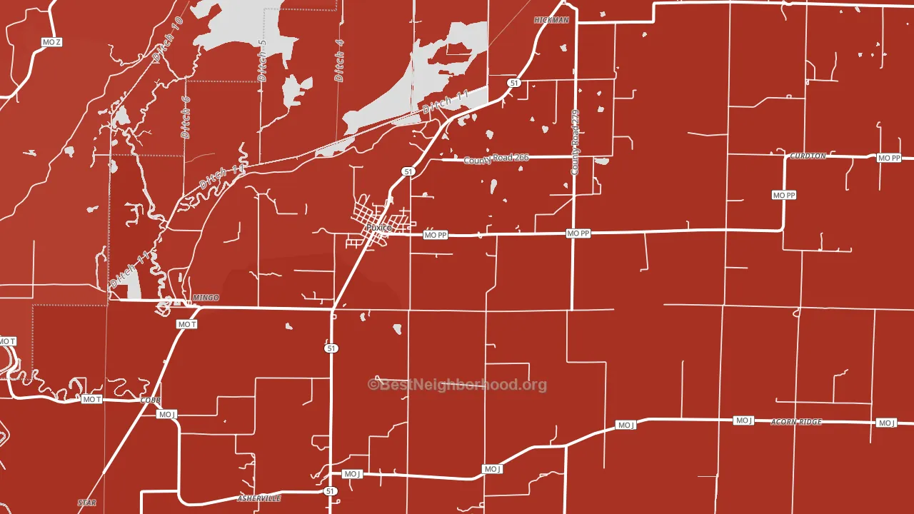 63960, MO block-group political-lean map