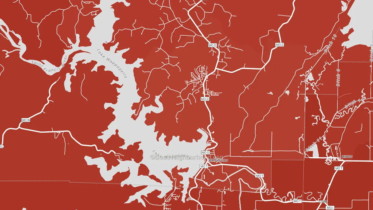 63966, MO block-group political-lean map