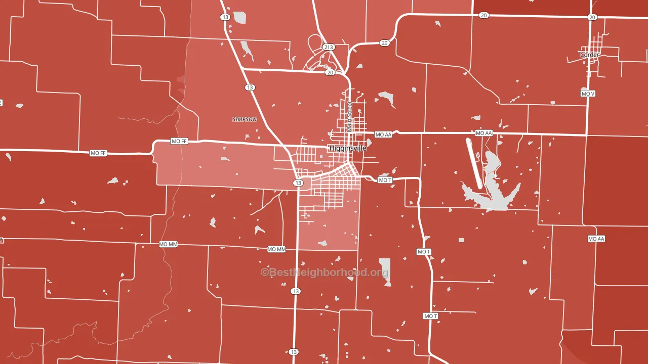 64037, MO block-group political-lean map