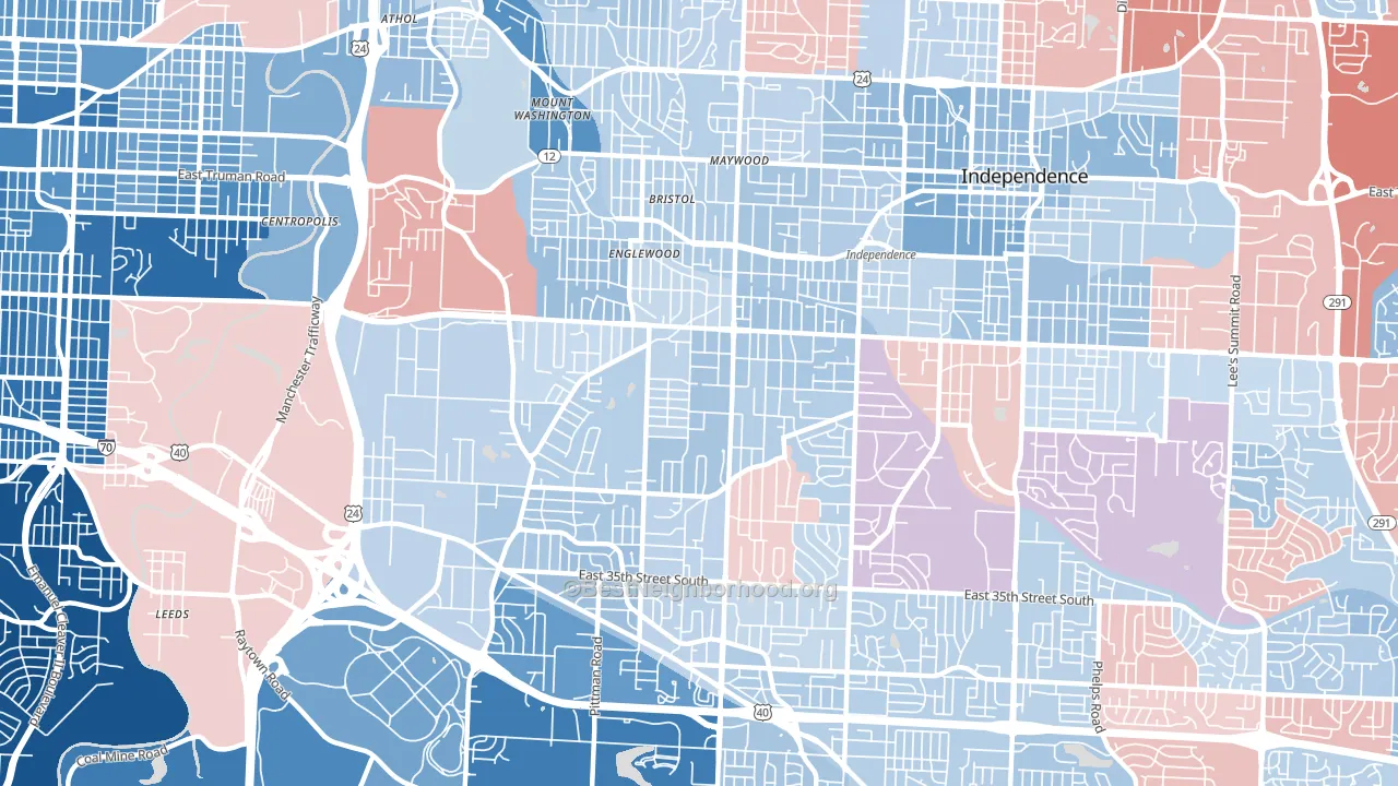 64052, MO block-group political-lean map
