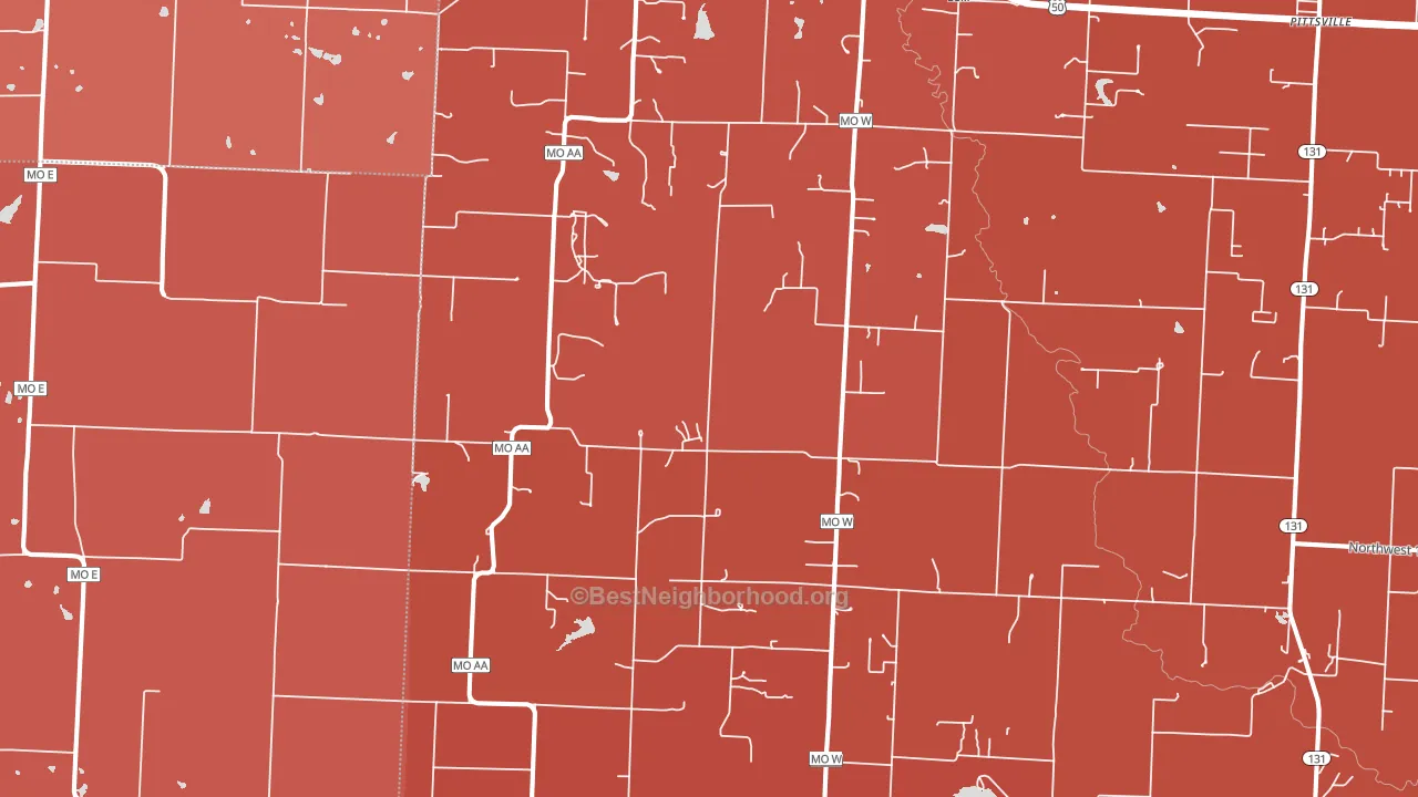 64061, MO block-group political-lean map