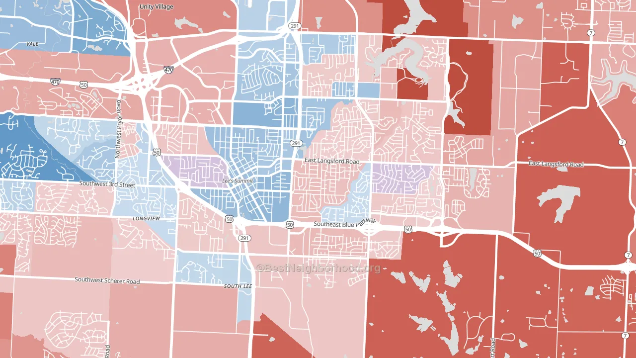 64063, MO block-group political-lean map