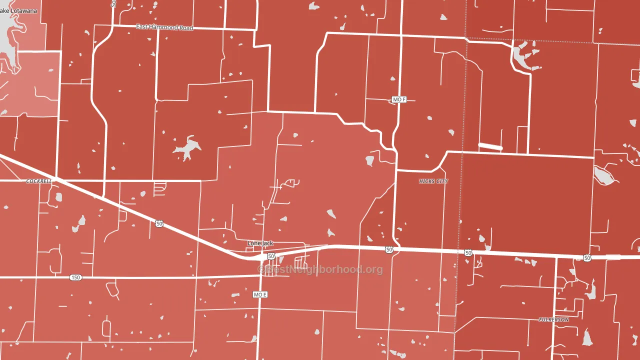 64070, MO block-group political-lean map