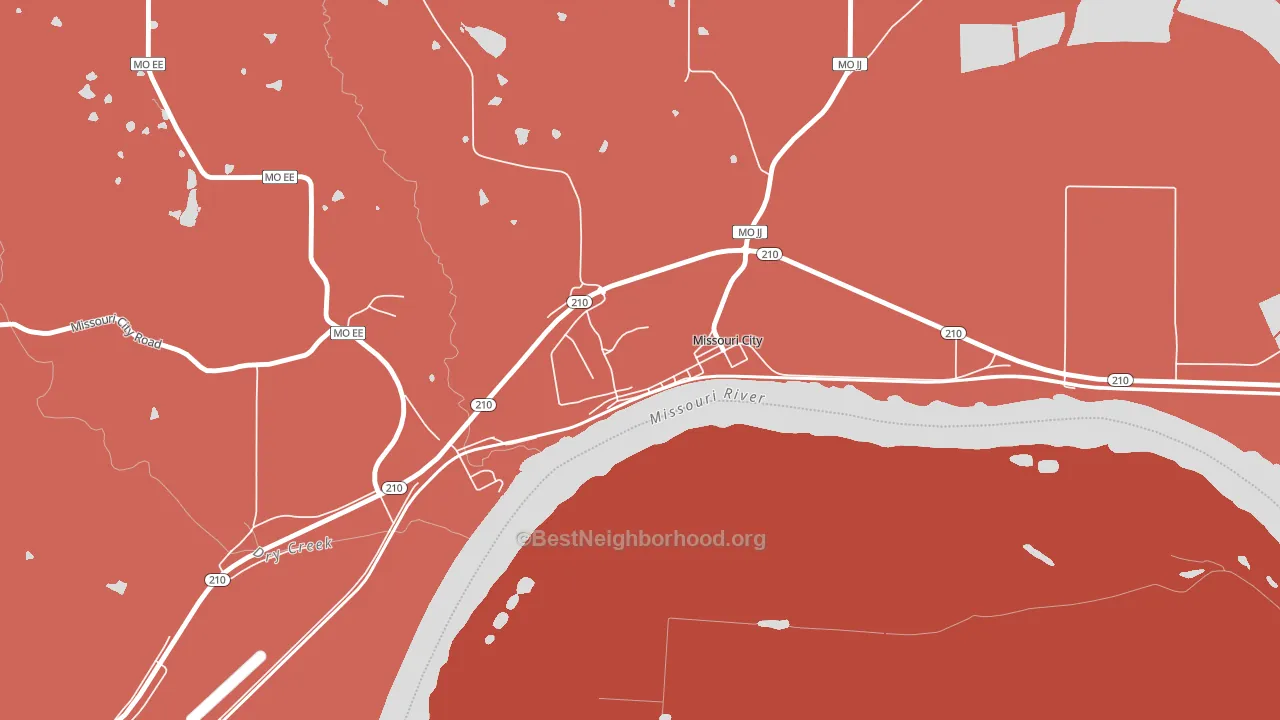 64072, MO block-group political-lean map
