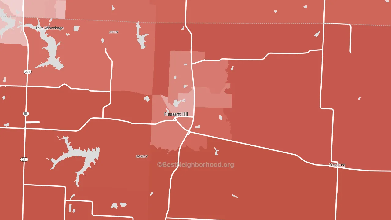 64080, MO block-group political-lean map
