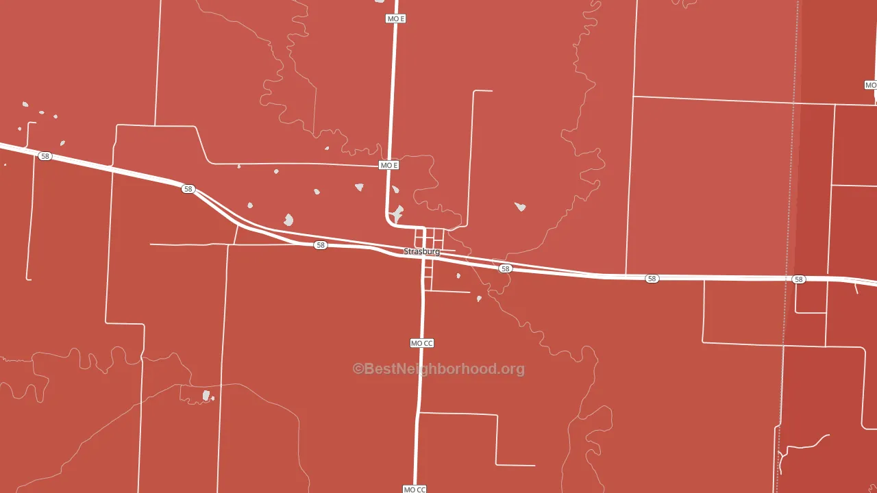64090, MO block-group political-lean map