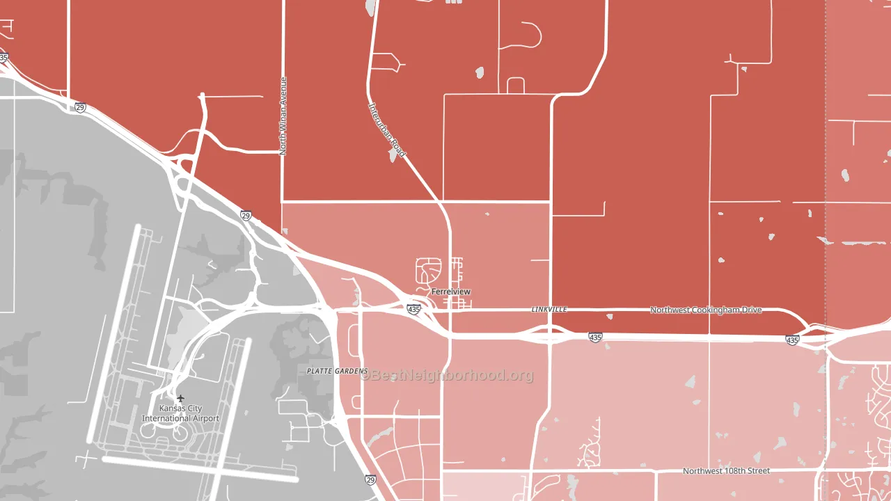 64163, MO block-group political-lean map