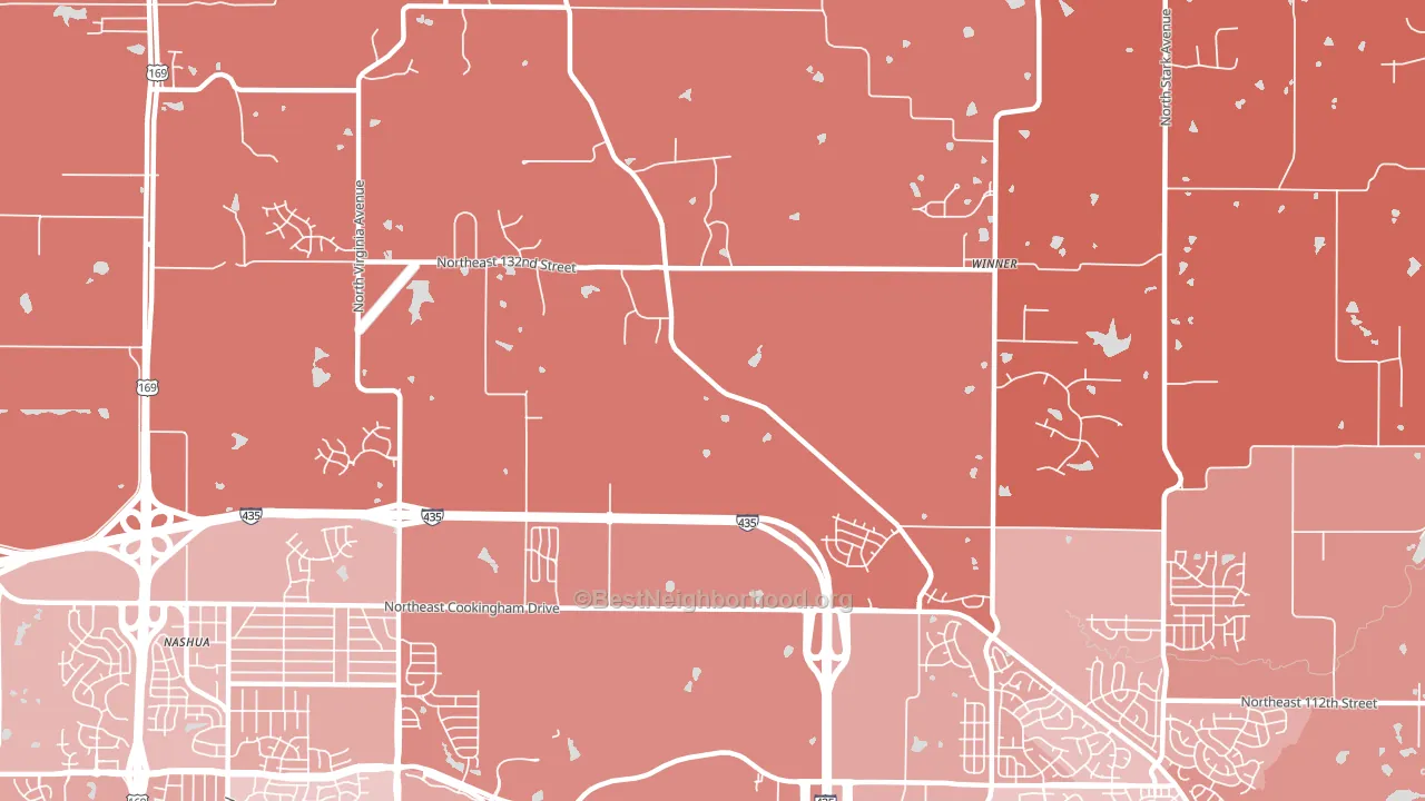 64166, MO block-group political-lean map