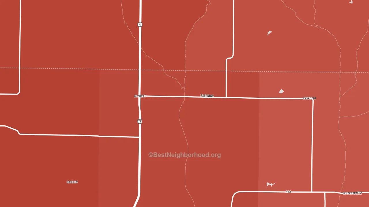 64427, MO block-group political-lean map