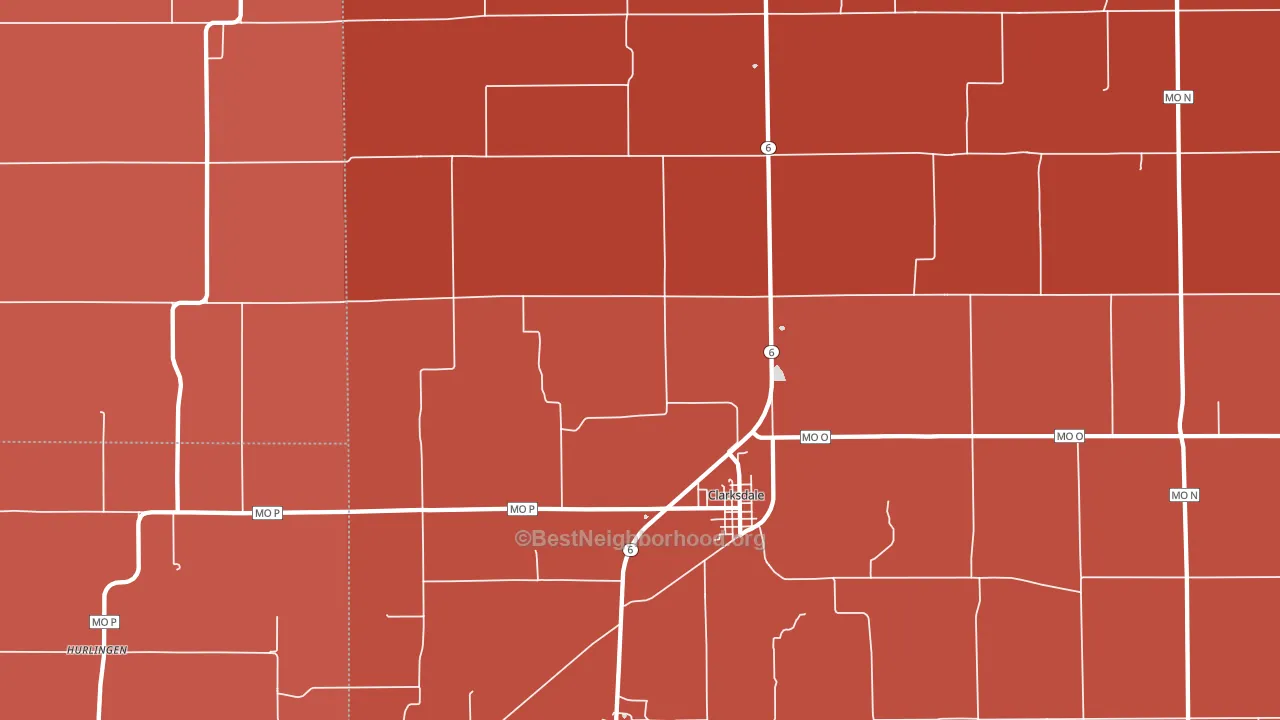 64430, MO block-group political-lean map