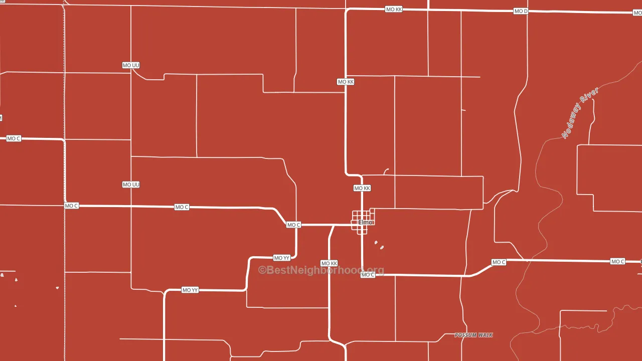 64445, MO block-group political-lean map