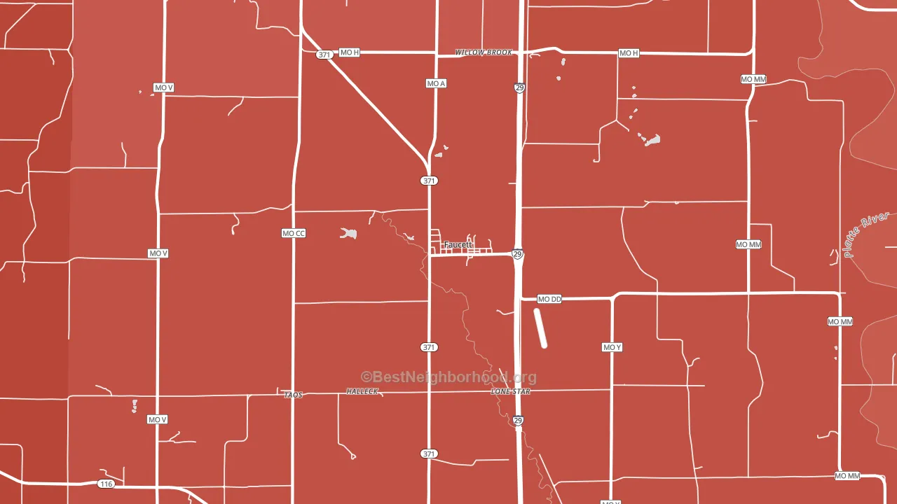 64448, MO block-group political-lean map