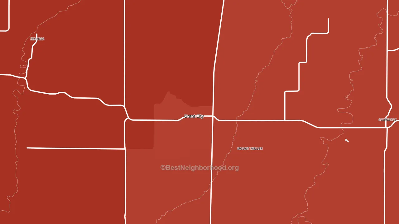 64456, MO block-group political-lean map