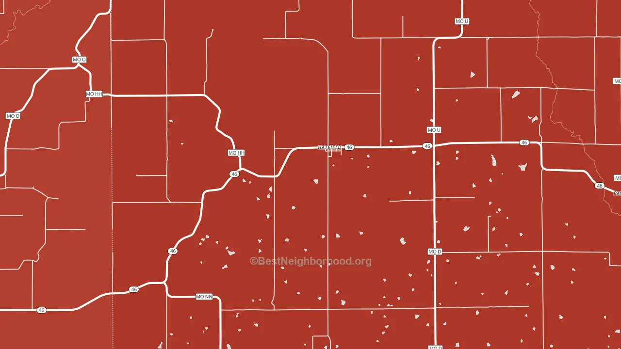 64458, MO block-group political-lean map