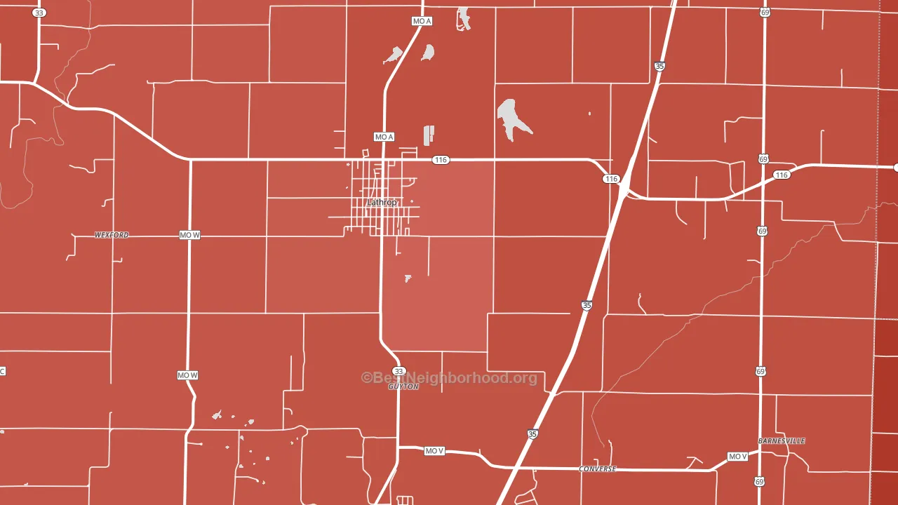 64465, MO block-group political-lean map