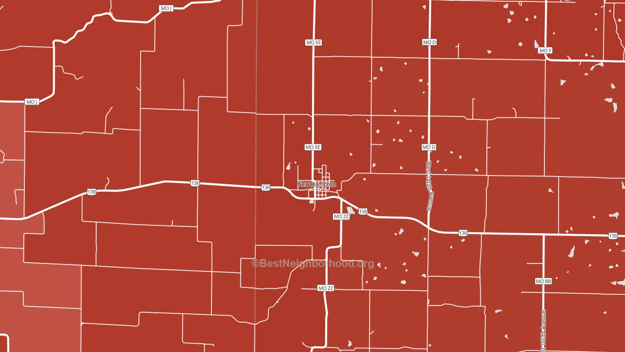 64471, MO block-group political-lean map