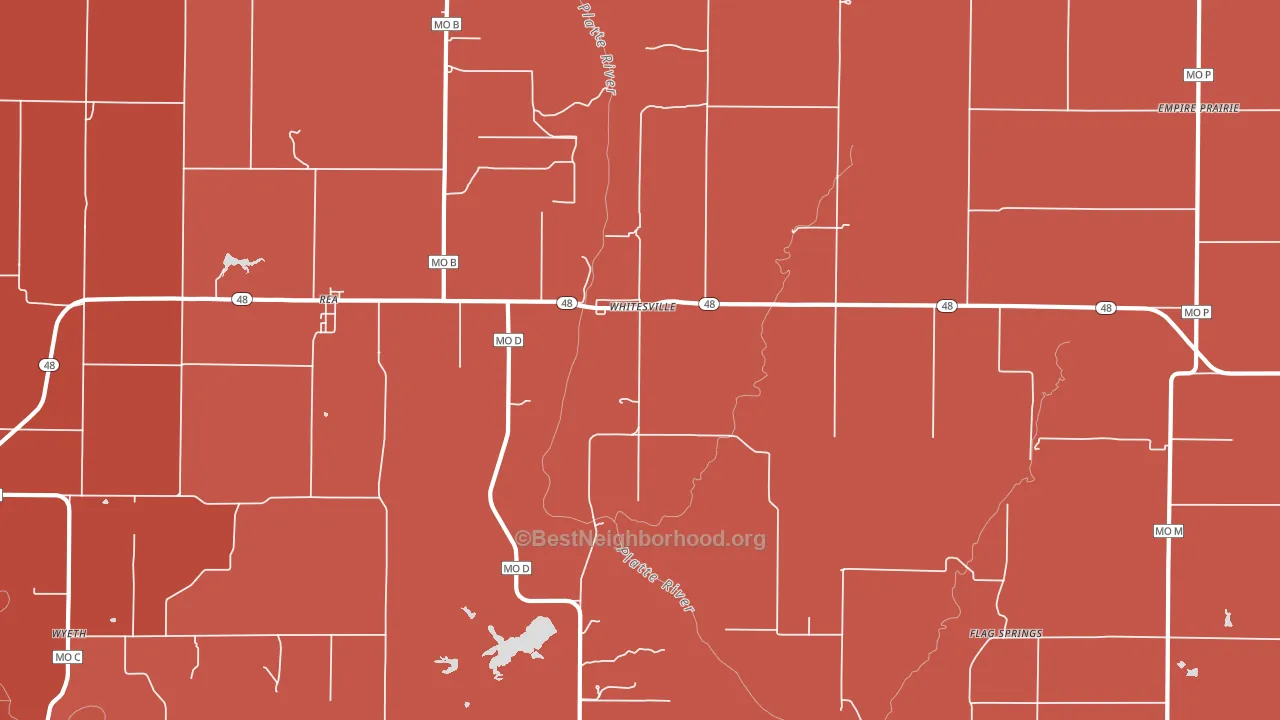 64480, MO block-group political-lean map