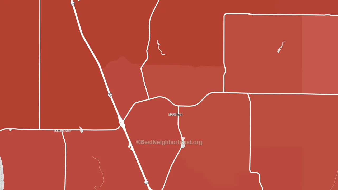 64482, MO block-group political-lean map