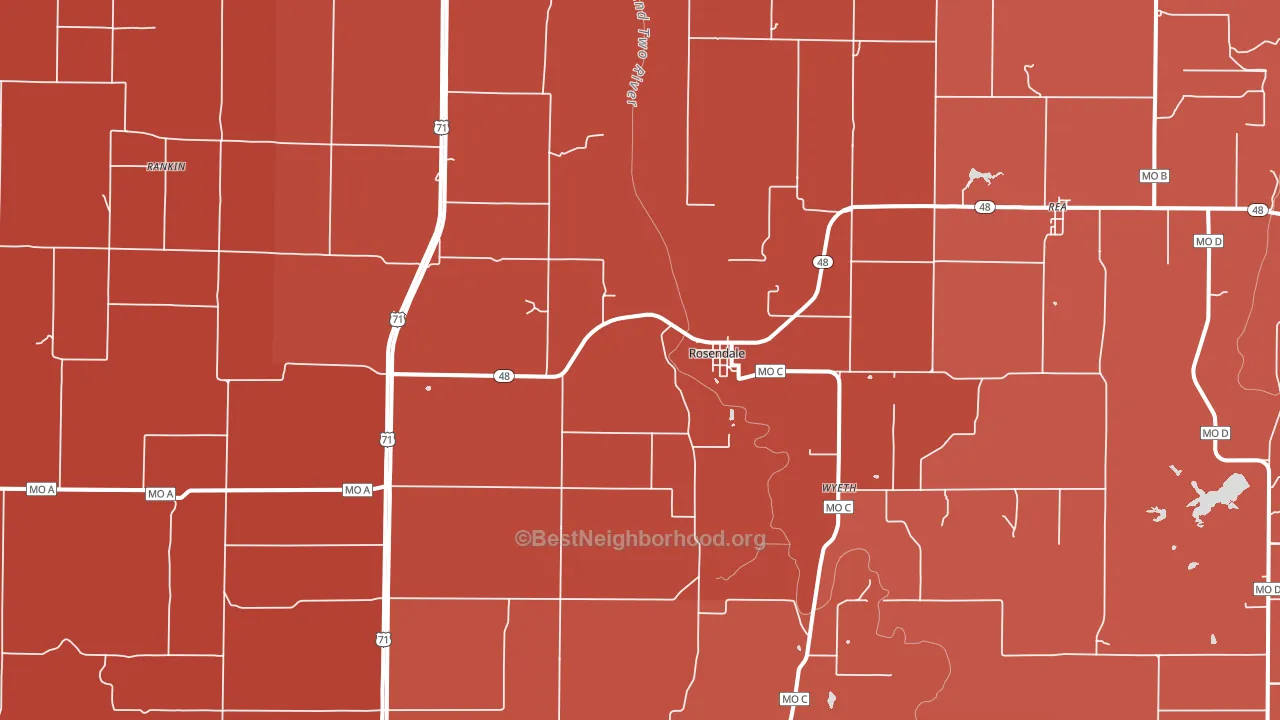 64483, MO block-group political-lean map