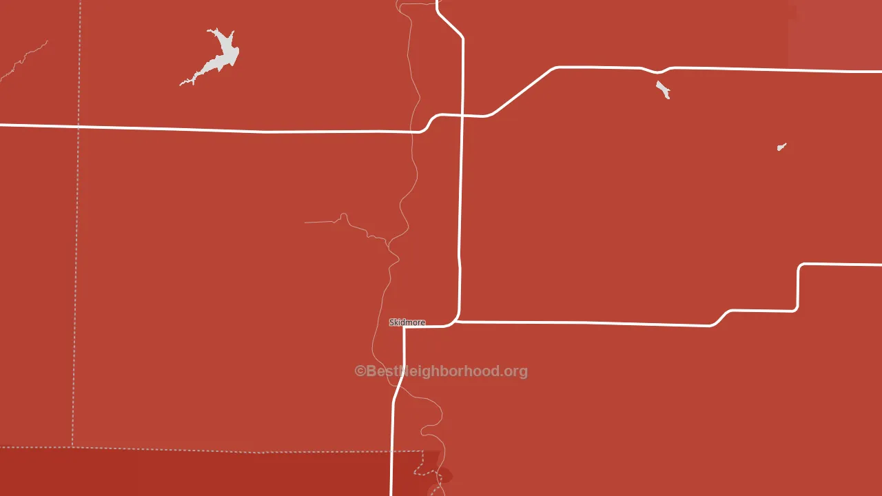 64487, MO block-group political-lean map