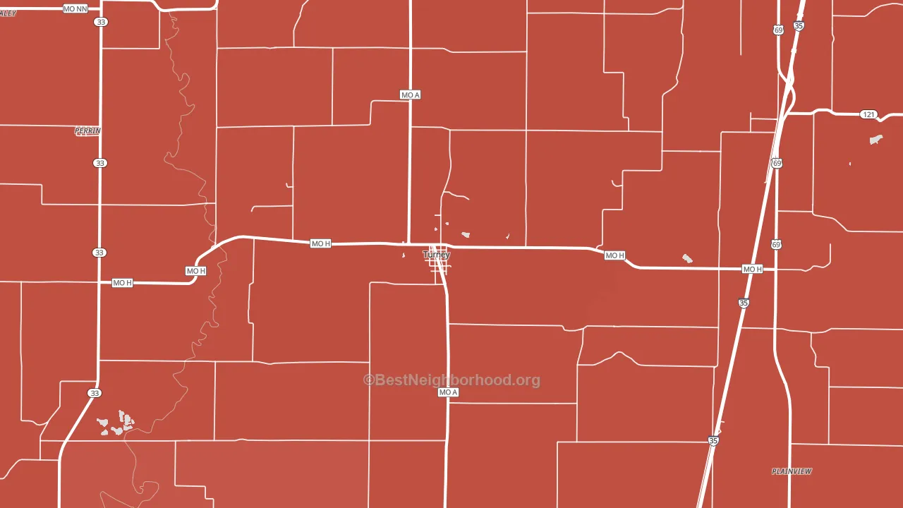 64493, MO block-group political-lean map