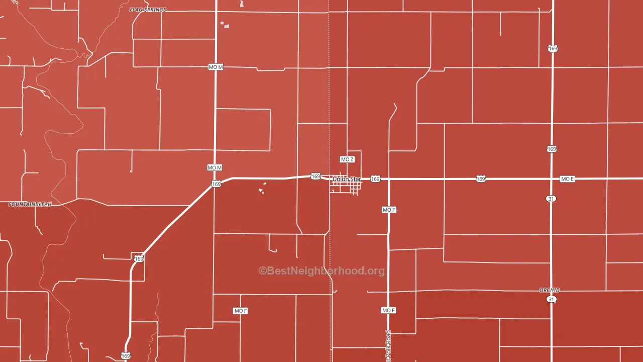 64494, MO block-group political-lean map