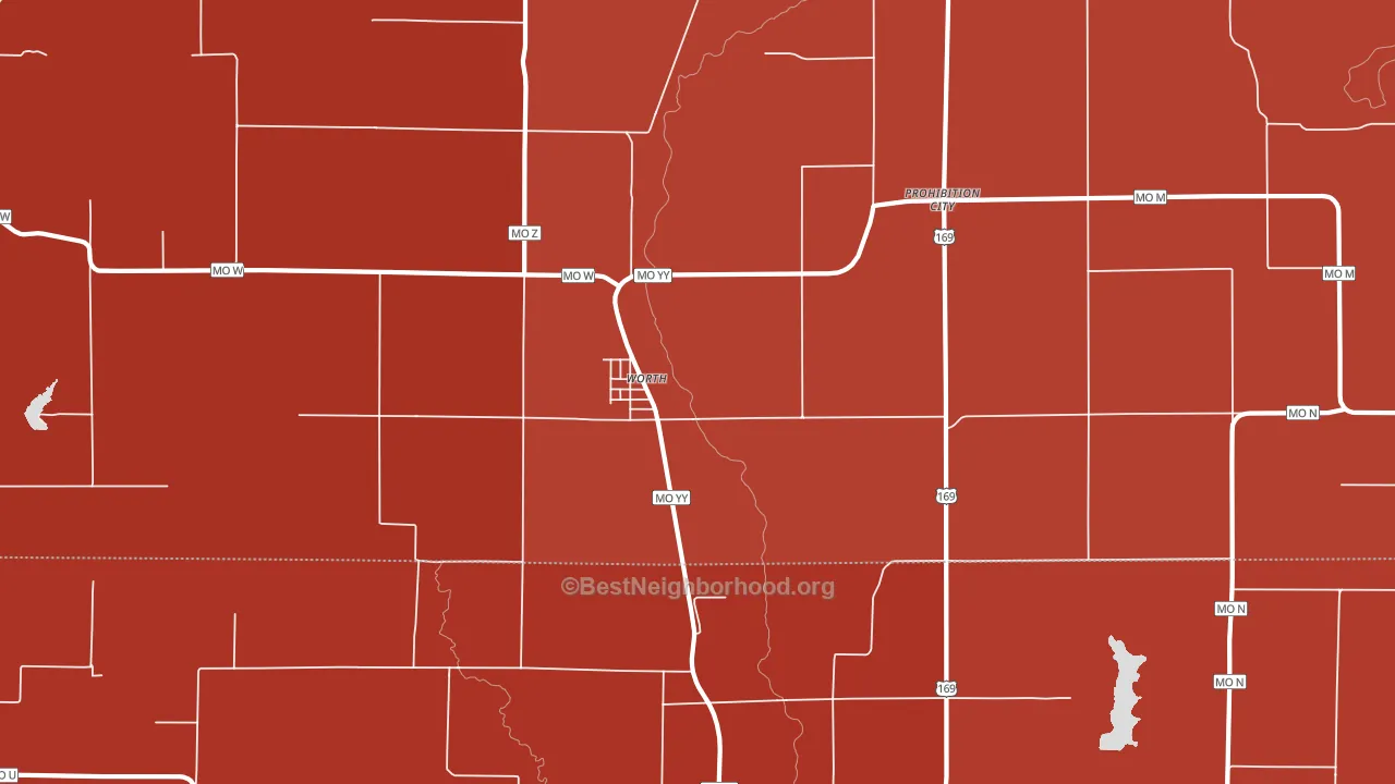 64499, MO block-group political-lean map