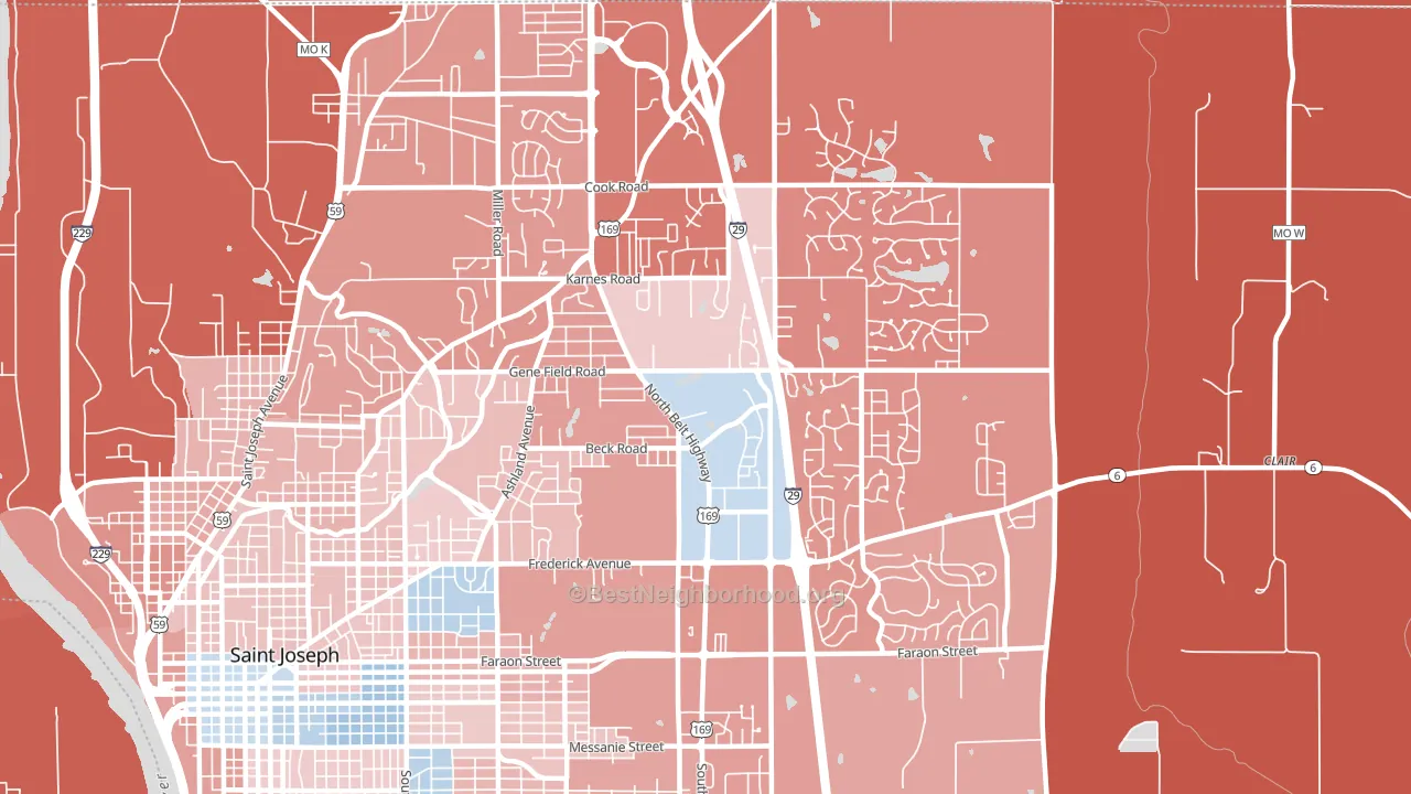 64506, MO block-group political-lean map