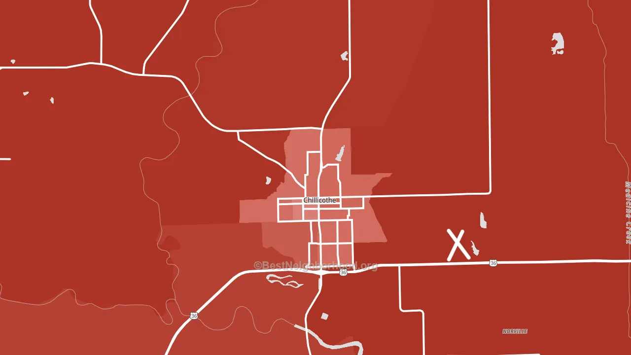 64601, MO block-group political-lean map