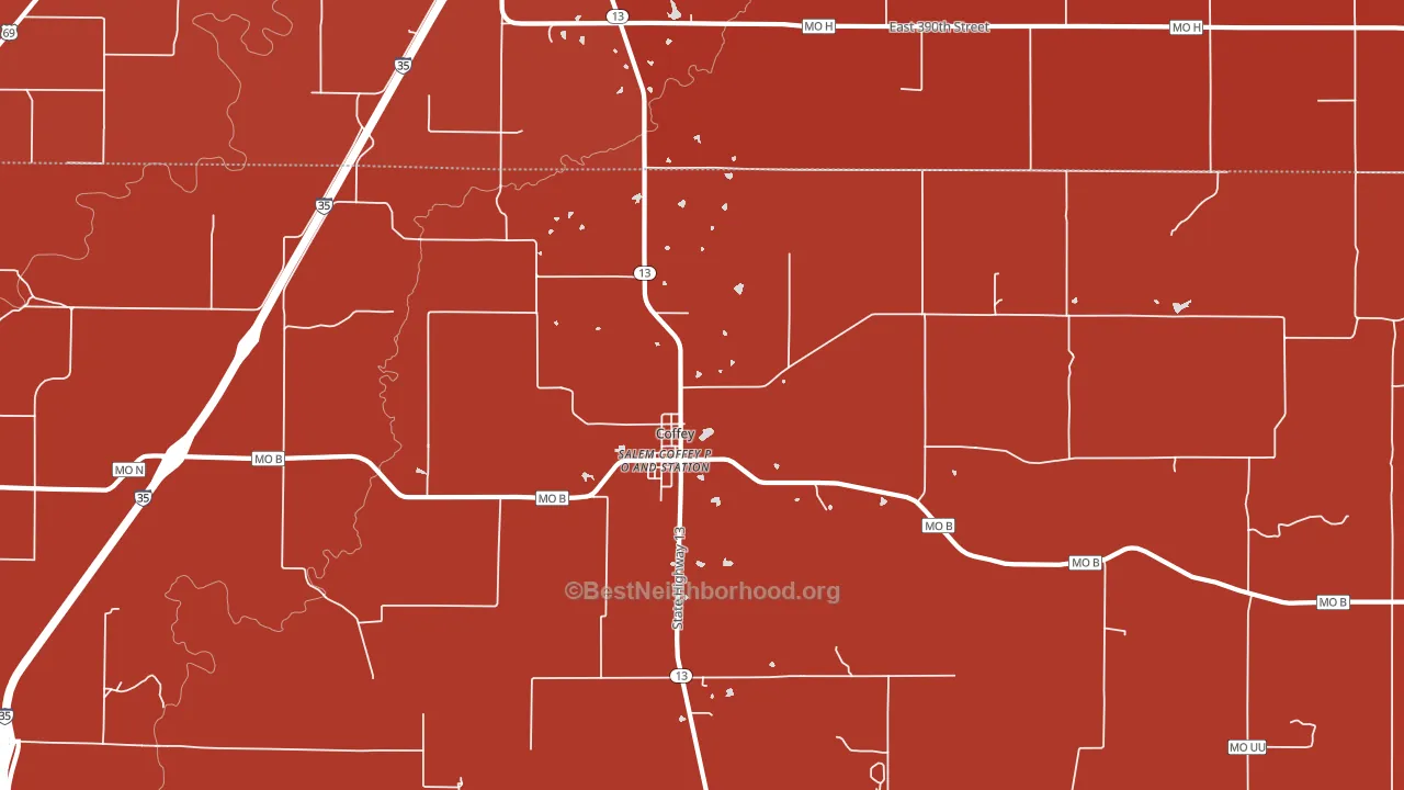 64636, MO block-group political-lean map