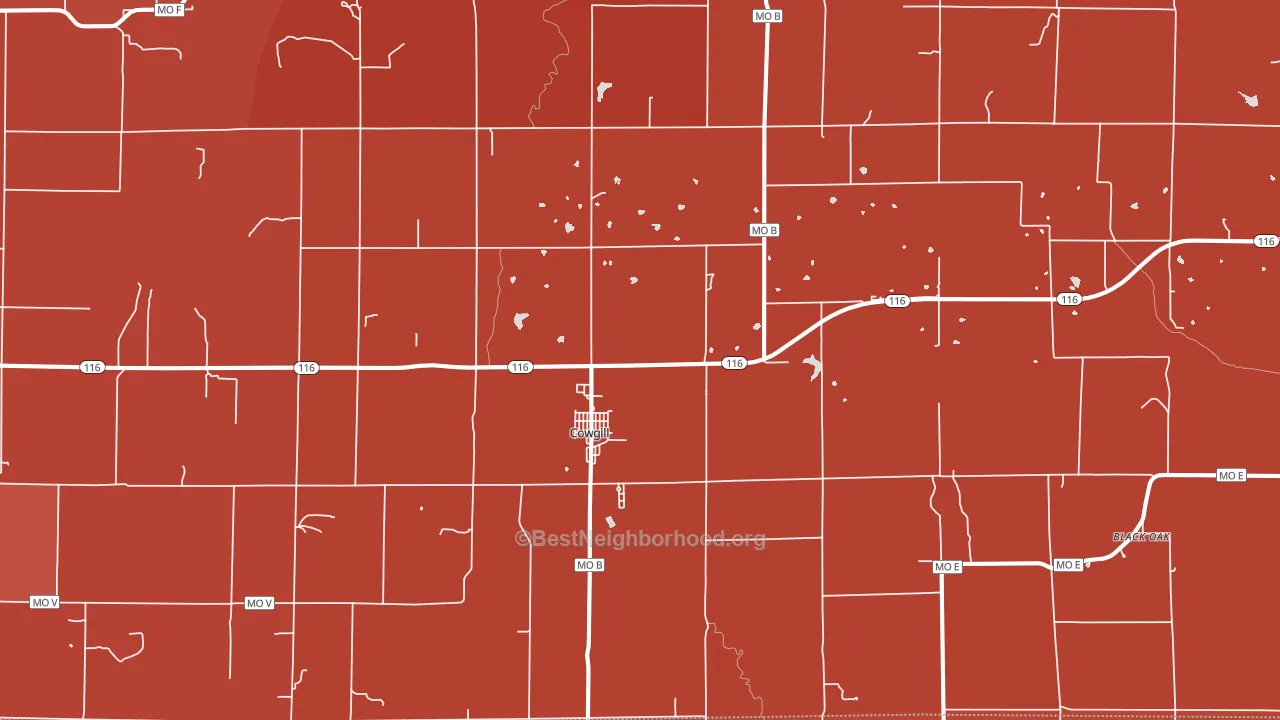 64637, MO block-group political-lean map