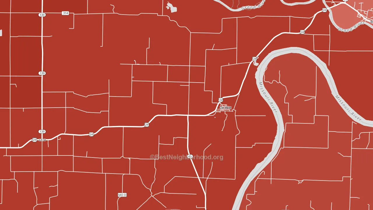 64639, MO block-group political-lean map