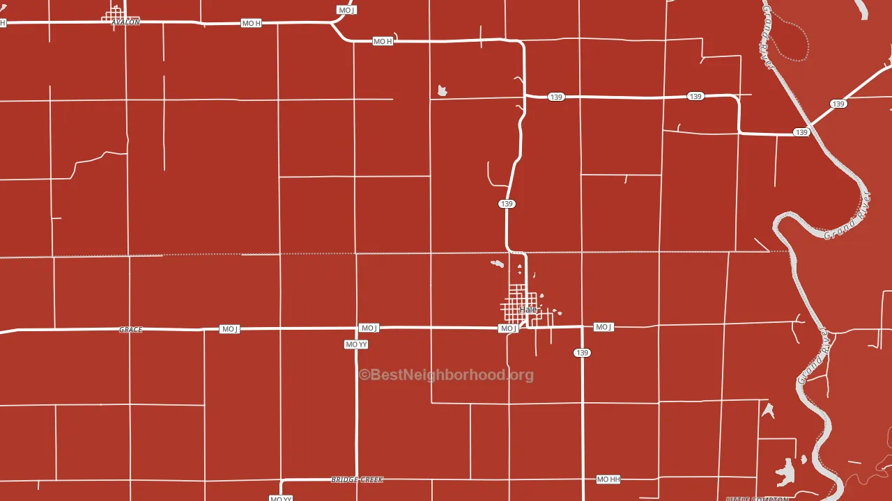 64643, MO block-group political-lean map
