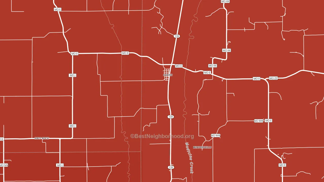 64645, MO block-group political-lean map