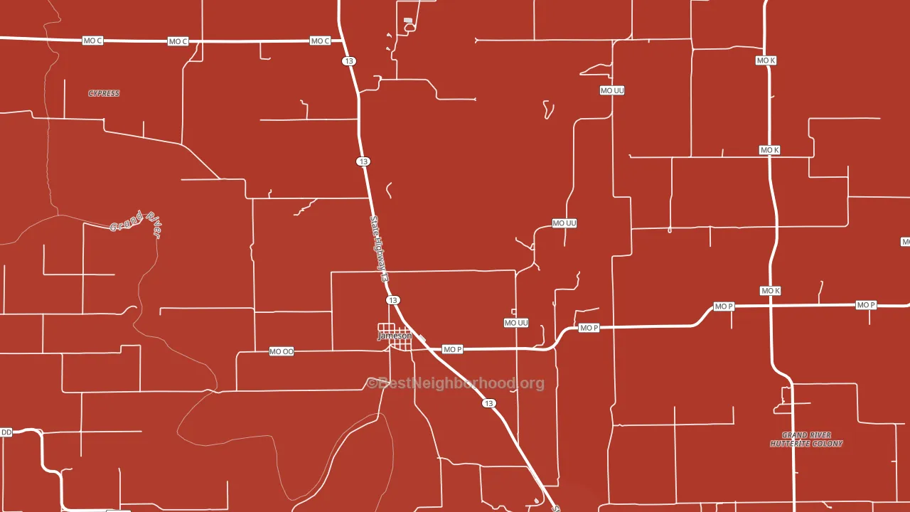 64647, MO block-group political-lean map
