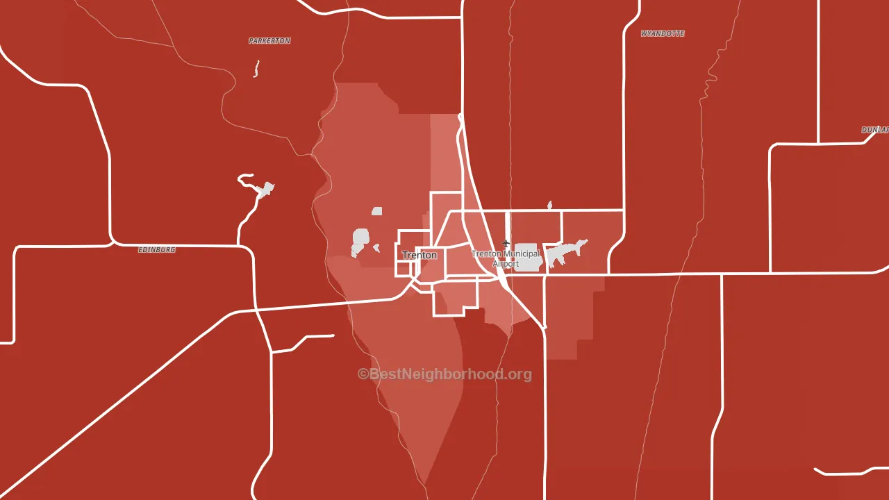 64683, MO block-group political-lean map