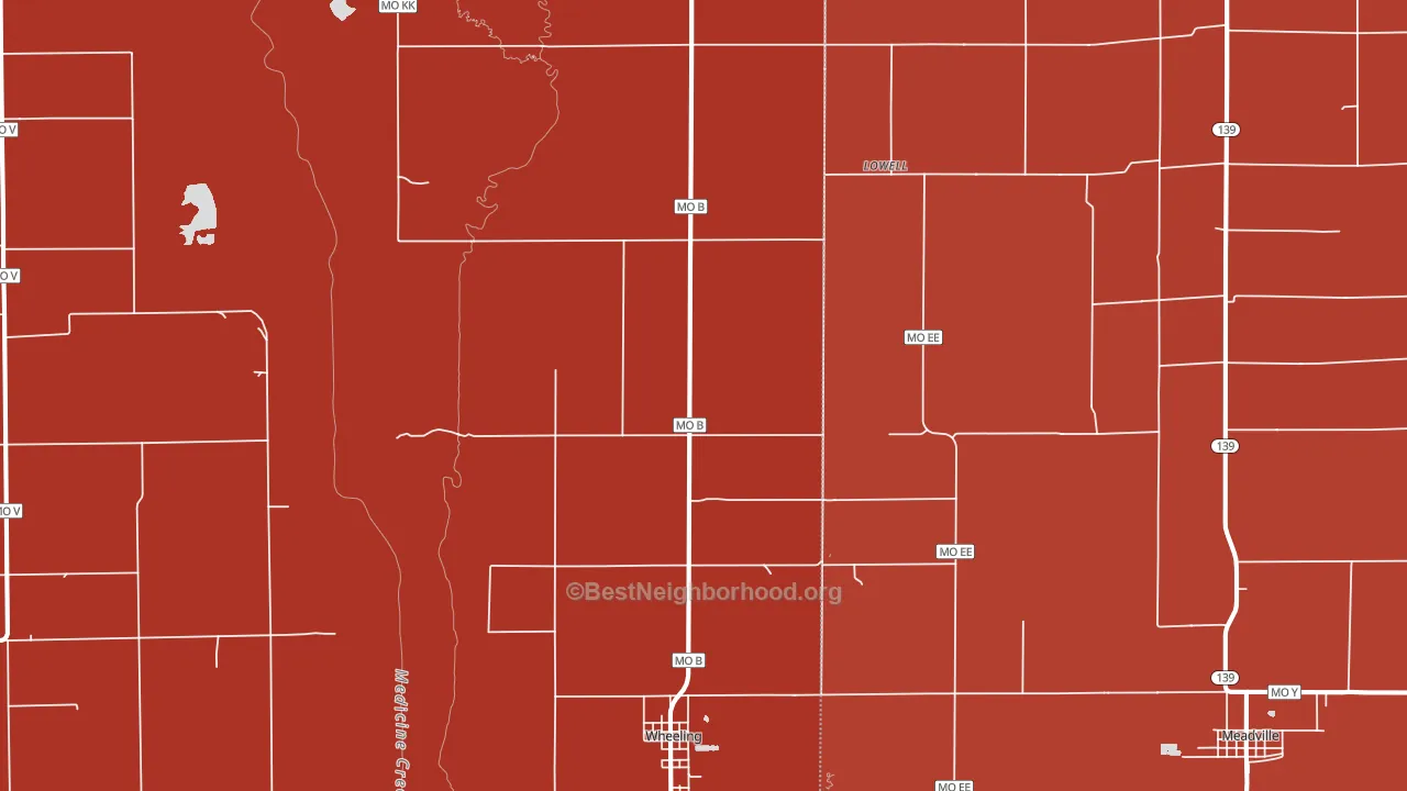 64688, MO block-group political-lean map