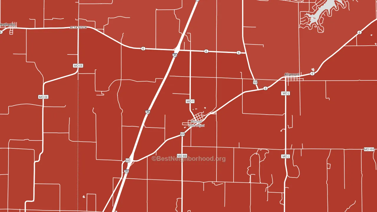64689, MO block-group political-lean map