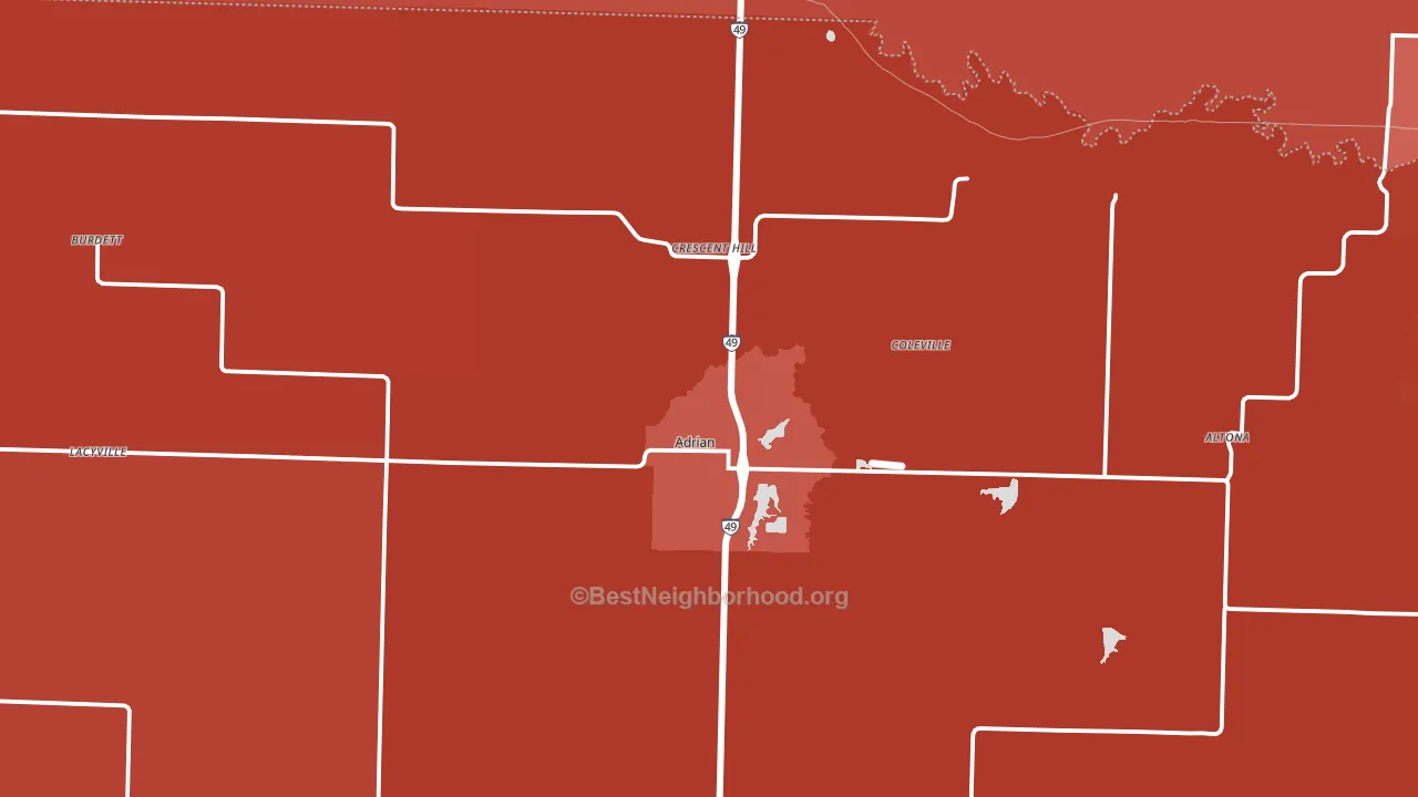 64720, MO block-group political-lean map