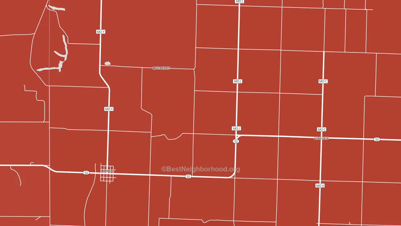 64722, MO block-group political-lean map
